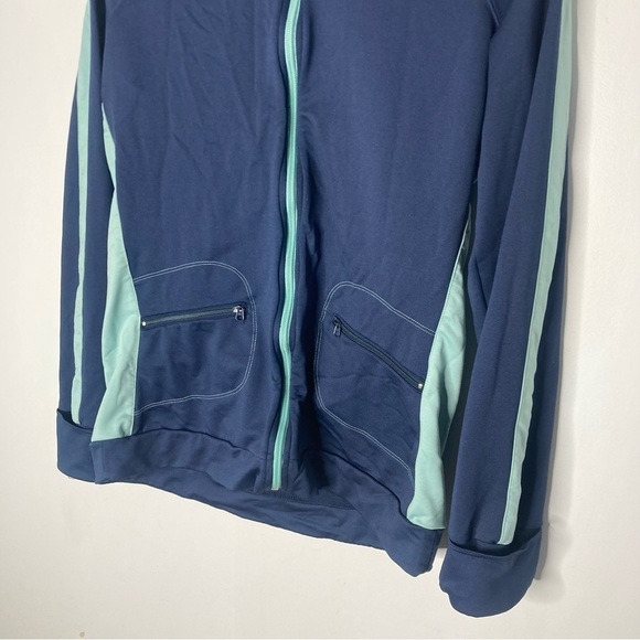 Alo Size XXL Women's Zip Up Track Jacket Blue - Picture 3 of 8